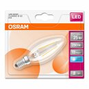 6 x Osram LED Filament Leuchtmittel Kerze 2,5W = 25W E14 klar 250lm 840 neutralweiß 4000K