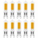 10 x Osram LED Glas Leuchtmittel Stiftsockellampe 2W = 20W G9 COB klar 200lm 827 warmweiß 2700K 320°