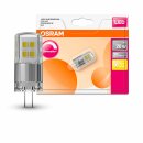 9 x Osram LED Leuchtmittel Stiftsockellampe 2W = 20W G4 klar 12V 200lm warmweiß 2700K 320° DIMMBAR