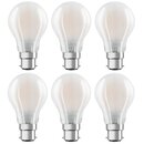 6 x Osram LED Filament Leuchtmittel Star Classic Birne A60 7W = 60W B22d matt 806lm warmweiß 2700K