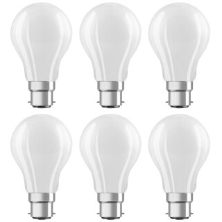 6 x Osram LED Filament Superstar Classic Birne A60 7W = 60W B22d matt 806lm warmweiß 2700K DIMMBAR