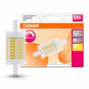 9 x Osram LED Leuchtmittel 78mm Stab 11,5W = 100W R7s klar 1521lm warmweiß 2700K 360° DIMMBAR