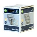 3 x Briloner LED Einbauleuchte eckig Nickel matt IP44 3 x...