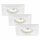 3 x Briloner LED Einbauleuchte eckig Weiß IP44 3 x 5W Modul 400lm warmweiß 3000K 110°