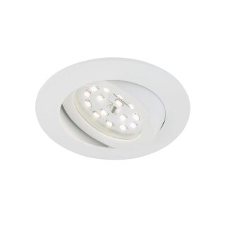 Briloner LED Einbauleuchte rund Weiß IP23 5W Modul 400lm warmweiß 3000K schwenkbar 110°