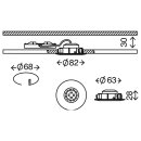 Briloner LED Einbauleuchte rund Weiß IP23 5W Modul 400lm warmweiß 3000K schwenkbar 110°