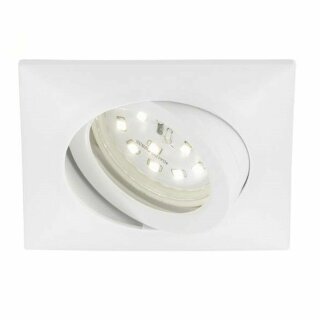 Briloner LED Einbauleuchte eckig Weiß IP23 5W Modul 400lm warmweiß 3000K schwenkbar 110°