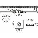 3 x Briloner LED Einbauleuchte eckig Weiß IP23 3 x 5W Modul 400lm warmweiß 3000K schwenkbar 110°