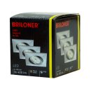 3 x Briloner LED Einbauleuchte eckig Aluminium IP23 3 x 5W Modul 400lm warmweiß 3000K schwenkbar 110°