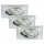 3 x Briloner LED Einbauleuchte eckig Aluminium IP23 3 x 5W Modul 400lm warmweiß 3000K schwenkbar 110°