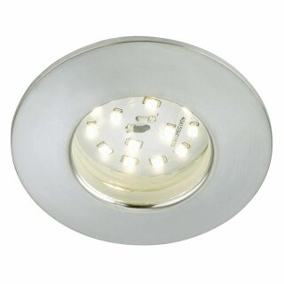 Briloner LED Einbauleuchte rund Chrom IP44 5,5W Modul 470lm warmweiß 3000K 110° dimmbar