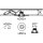 3 x Briloner LED Einbauleuchte rund Nickel matt IP44 3 x 1,8W 150lm warmweiß 3000K 110°