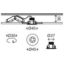 3 x Briloner LED Einbauleuchte rund Chrom IP44 3 x 1,8W 150lm warmweiß 3000K 110°