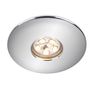 Briloner LED Einbauleuchte rund Chrom starr IP44 1,8W 150lm warmweiß 3000K 110°