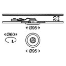 Briloner LED Einbauleuchte rund Aluminium starr IP23 7W 630lm warmweiß 3000K Leuchtrand schaltbar