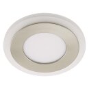 Briloner LED Einbauleuchte rund Nickel matt starr IP23...