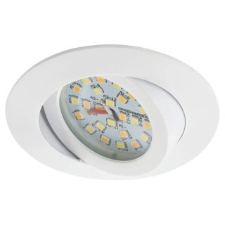 Briloner LED Einbauleuchte rund Weiß IP23 schwenkbar 5W Modul 430lm CCT 2700K/4000K/6500K kalt-warmweiß