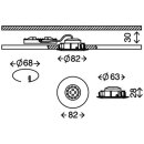 Briloner LED Einbauleuchte rund Nickel matt IP23 schwenkbar 5W Modul 470lm CCT 2700K/400K/6500K kalt-warmweiß