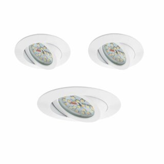 3 x Briloner LED Einbauleuchte rund Weiß IP23 3 x 5W Modul 430lm CCT 2700K/4000K/6500K kalt-warmweiß schwenkbar