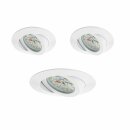 3 x Briloner LED Einbauleuchte rund Weiß IP23 3 x...