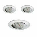 3 x Briloner LED Einbauleuchte rund Aluminium IP23 3 x 5W...