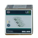 3 x Briloner LED Einbauleuchte rund Aluminium IP23 3 x 5W 470lm CCT 2700K/4000K/6500K kalt-warmweiß schwenkbar