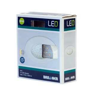 Briloner LED Einbauleuchte rund Weiß IP44 10W Modul 1000lm CCT 2700K/4000K/6500K kalt-warmweiß