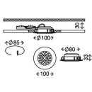 Briloner LED Einbauleuchte rund Weiß IP44 10W Modul 1000lm CCT 2700K/4000K/6500K kalt-warmweiß