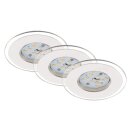 3 x Briloner LED Einbauleuchte rund Weiß IP44 3 x...