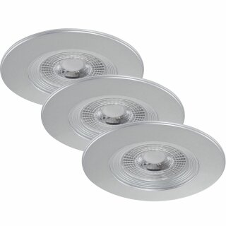 3 x Briloner LED Einbauleuchte rund Titan starr IP23 3 x 5W 350lm warmweiß 3000K