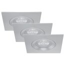 3 x Briloner LED Einbauleuchte eckig Titan starr IP23 3 x...