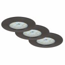 3 x Briloner LED Einbauleuchte rund Eisengrau IP44 3 x...