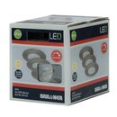 3 x Briloner LED Einbauleuchte rund Eisengrau IP44 3 x...