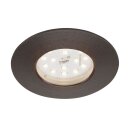 3 x Briloner LED Einbauleuchte rund Eisengrau IP44 3 x 6,5W Modul 570lm warmweiß 3000K 3-Stufen-Dimmbar
