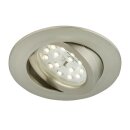 Briloner LED Einbauleuchte rund Nickel matt IP23 6,5W...