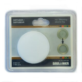 4er-Set Briloner Diffusor-Aufsatz für LED Einbauleuchten rund Weiß Ø6,9cm