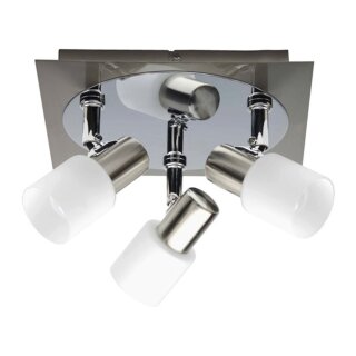 Brilliant Deckenleuchte Spot Oca Chrom Weiß  max. 3 x 40W E14 ohne Leuchtmittel schwenkbar