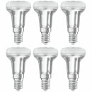 6 x Osram LED Leuchtmittel Glas Reflektor R39 1,5W = 25W E14 matt 110lm warmweiß 2700K 36°