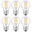 6 x Osram LED Filament Leuchtmittel Tropfen 6W = 60W E27...