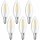 6 x Osram LED Filament Leuchtmittel Kerze 4W = 40W E14 klar 470lm 840 neutralweiß 4000K