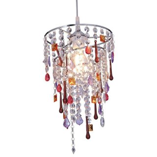 Näve Deko-Pendelleuchte Lampenschirm Chrom/Bunt Ø23cm max. 60W E27 ohne Leuchtmittel und Pendel