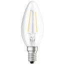 6 x Osram LED Filament Retrofit Classic B Kerze 1,2W = 15W E14 klar warmweiß 2700K