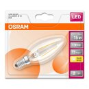 6 x Osram LED Filament Retrofit Classic B Kerze 1,2W = 15W E14 klar warmweiß 2700K