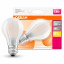 Osram LED Filament Leuchtmittel A60 Birne 11W = 100W E27 matt 1521lm FS warmweiß 2700K