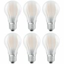 6 x Osram LED Filament Leuchtmittel Classic A60 Birne 11W = 100W E27 matt 1521lm warmweiß 2700K