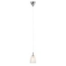 Brilliant Pendelleuchte Malt Silber/Transparent 147cm max. 33W G9 ohne Leuchtmittel