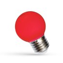 Spectrum LED Leuchtmittel Tropfen Kugel 1W E27 Rot 270°