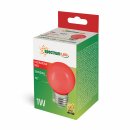 Spectrum LED Leuchtmittel Tropfen Kugel 1W E27 Rot 270°