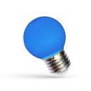 Spectrum LED Leuchtmittel Tropfen Kugel 1W E27 Blau 270°