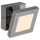 Brilliant LED Wandleuchte Spot Sense Square Chrom 6W...